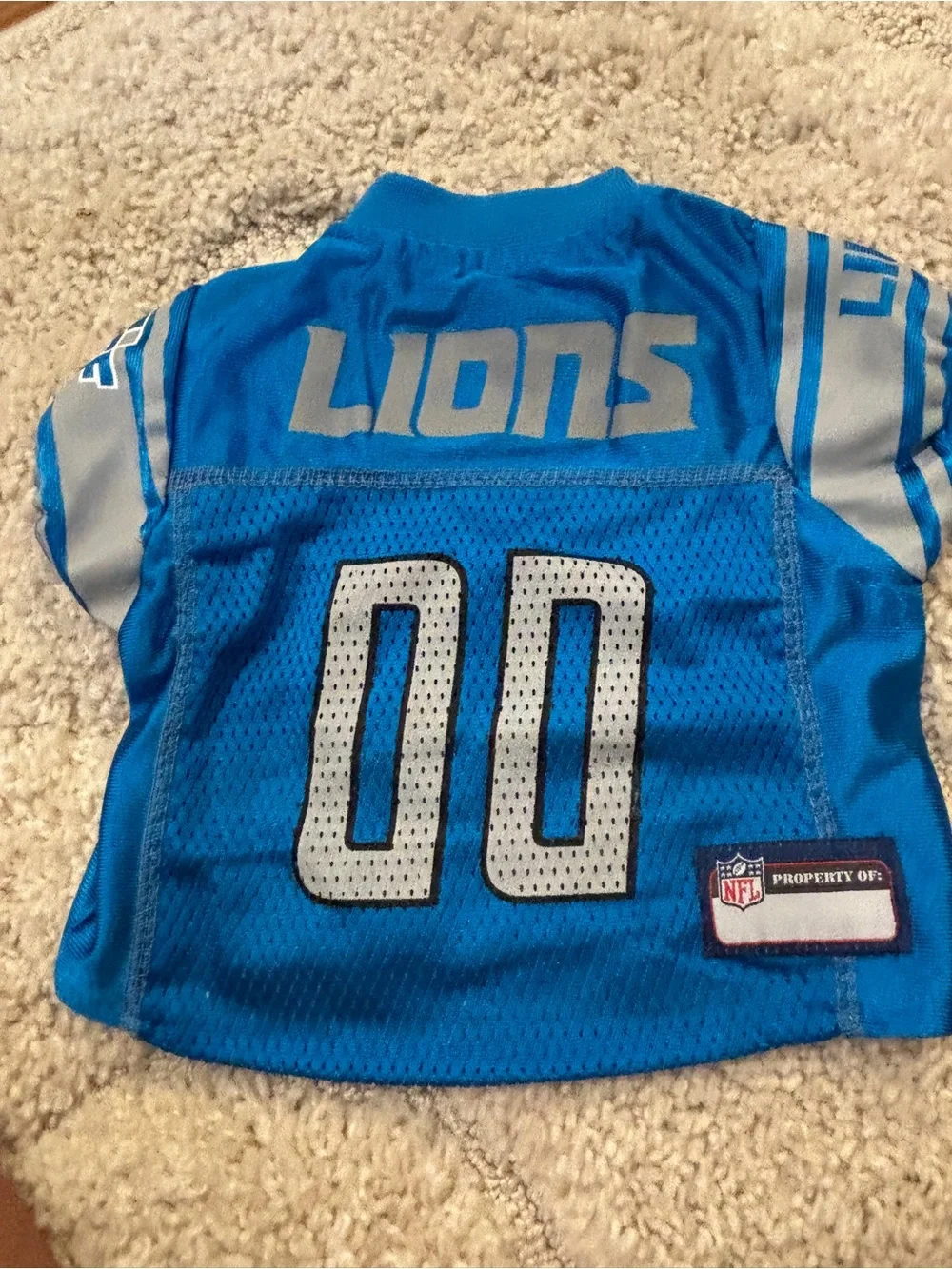 Detroit 'Lions' Mesh Dog Jersey - Pet Football Shirt small EUC